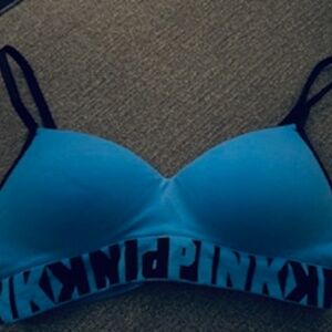 VS PINK bra blue & black, Small